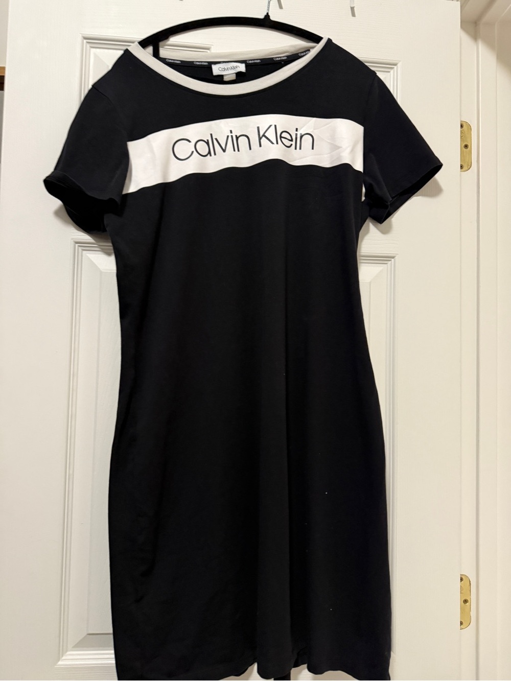 Calvin Klein Black Dress with White Logo Band
